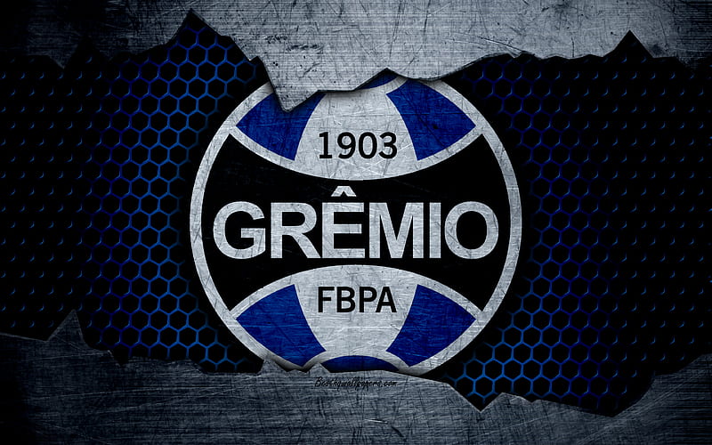 Gremio Serie A, logo, grunge, Brazil, soccer, football club, metal texture, art, Gremio FC, HD wallpaper