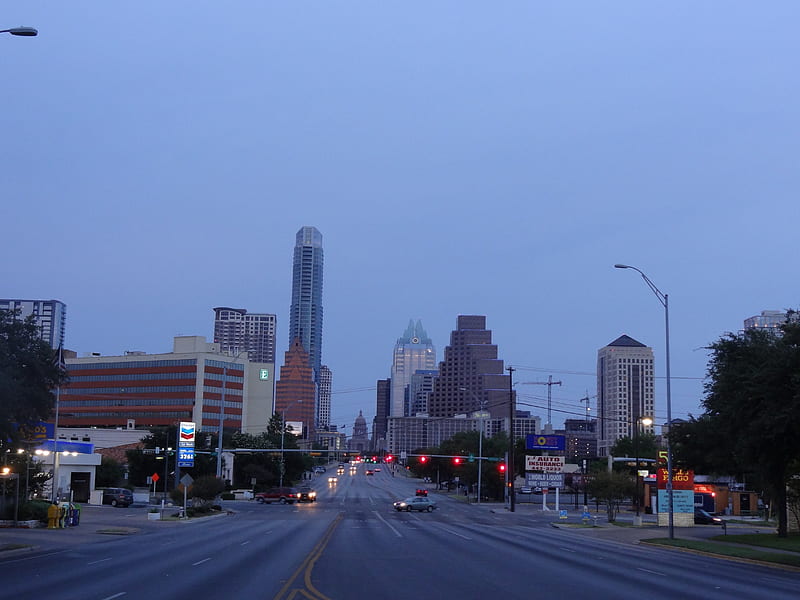 Downtown Austin, austin, texas, congress, buildings, HD wallpaper