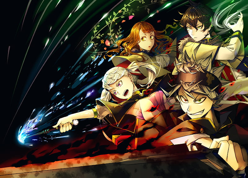 Anime, Black Clover, Asta (Black Clover) , Mimosa Vermillion , Noelle Silva , Yuno (Black Clover), HD wallpaper
