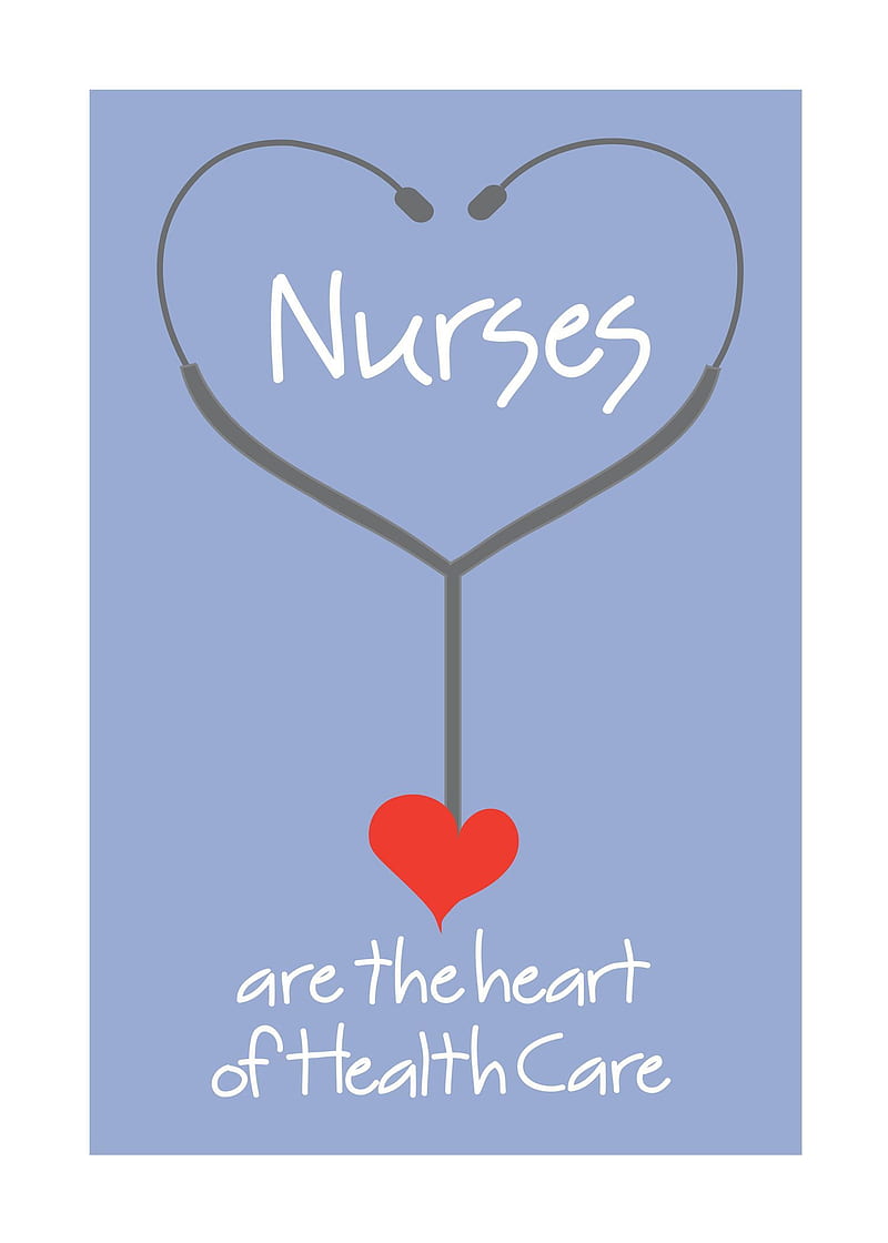 nurse day, happy, logo, happy nurse day, corona, heart, HD phone wallpaper