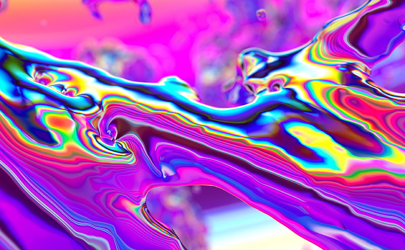 Abstract Iridescent Liquid Art Ultra, Aero, Colorful, desenho, iridescent, liquid, abstract, cinema4d, hop, illustrator, octane, rainbow, HD wallpaper