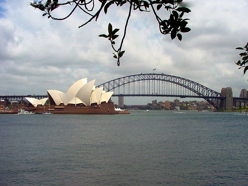 Beautiful,Sydney,Opera,House,And,Harbour,Bridge, Bridge, bonito, And, House, Harbour, Opera, Sydney, HD wallpaper