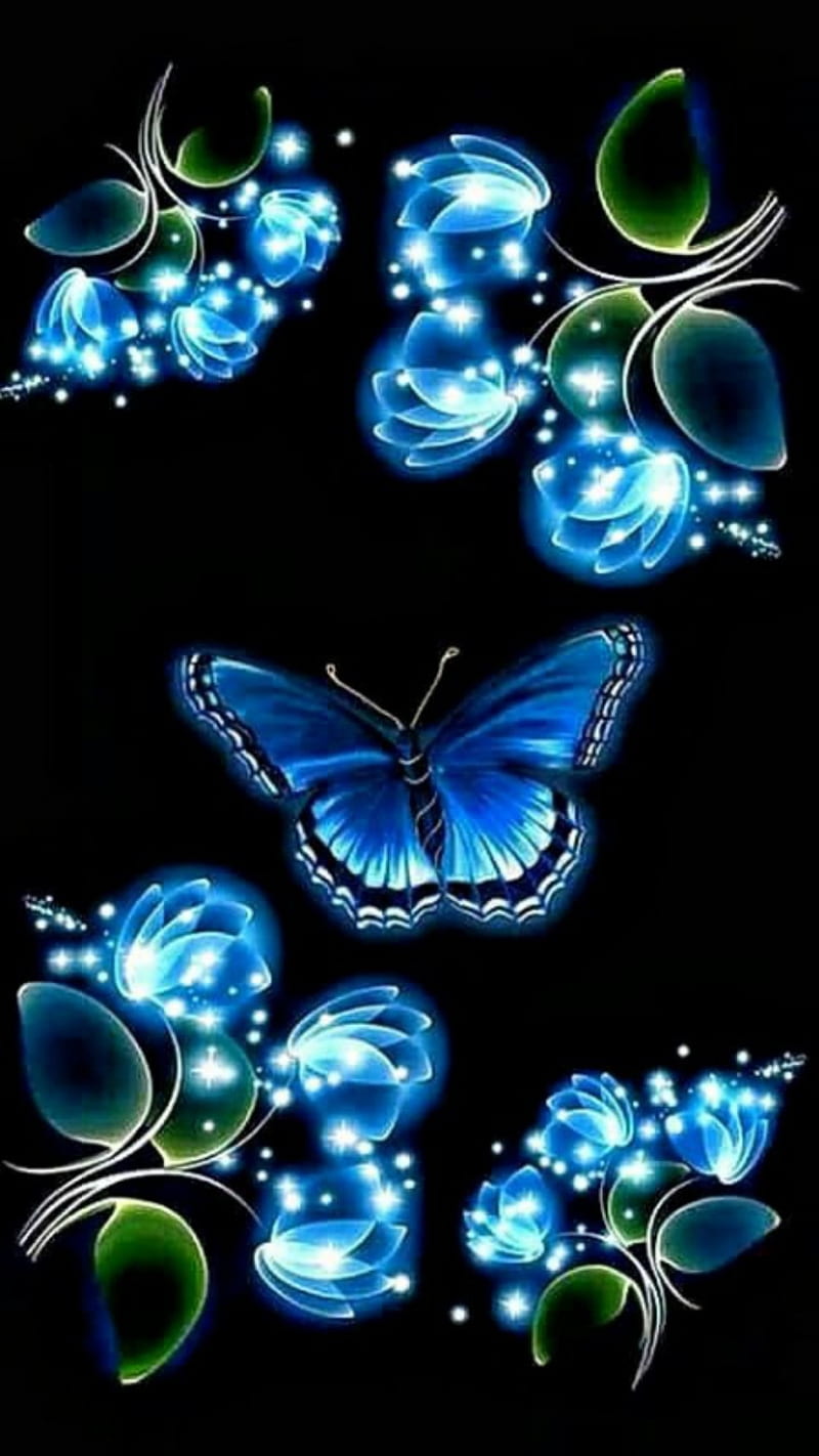 Mariposa azul, Fondo de pantalla de teléfono HD | Peakpx