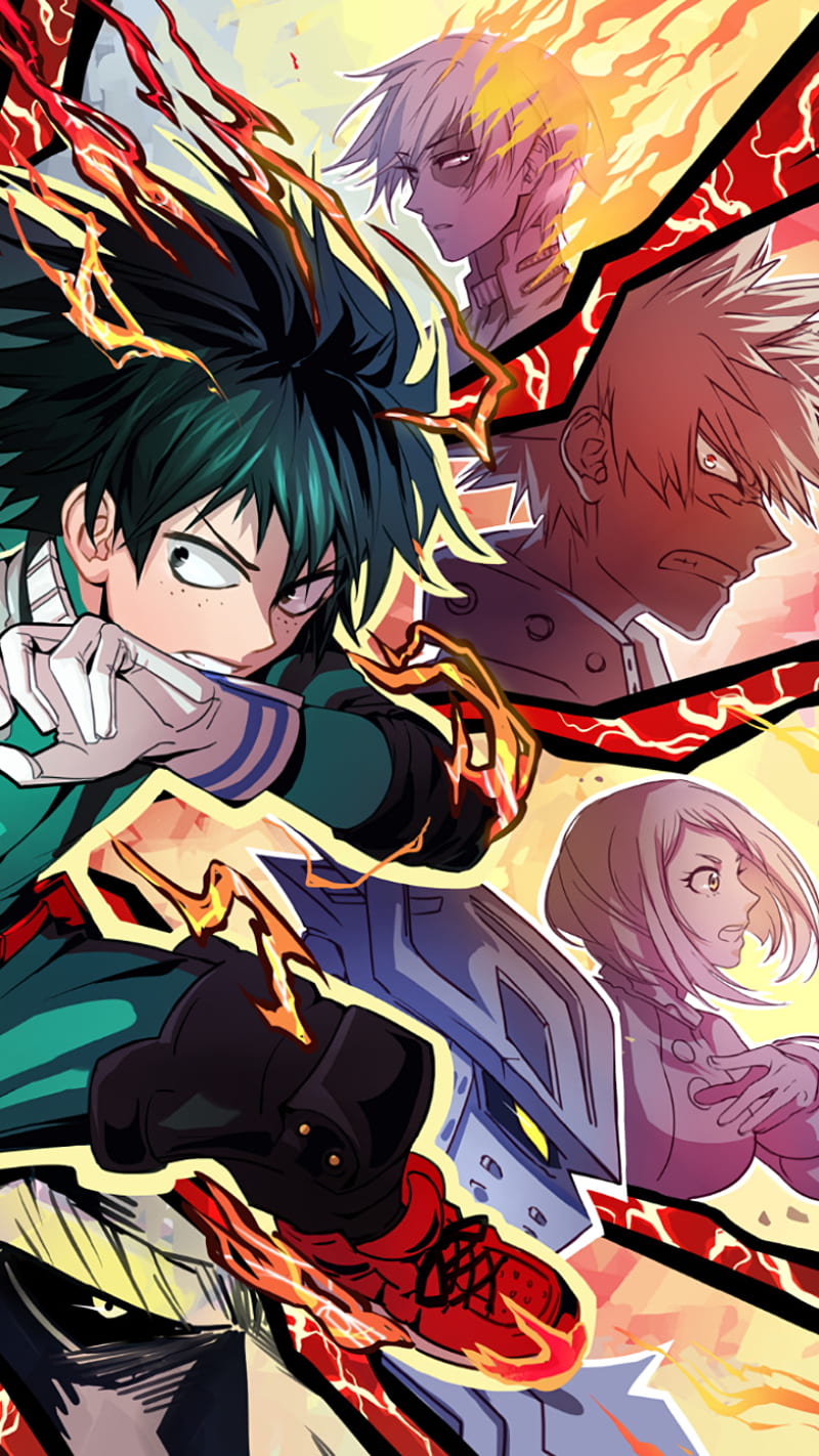 My hero academia, anime, bakugou, black, deku, midoriya, todoroki, HD phone  wallpaper | Peakpx