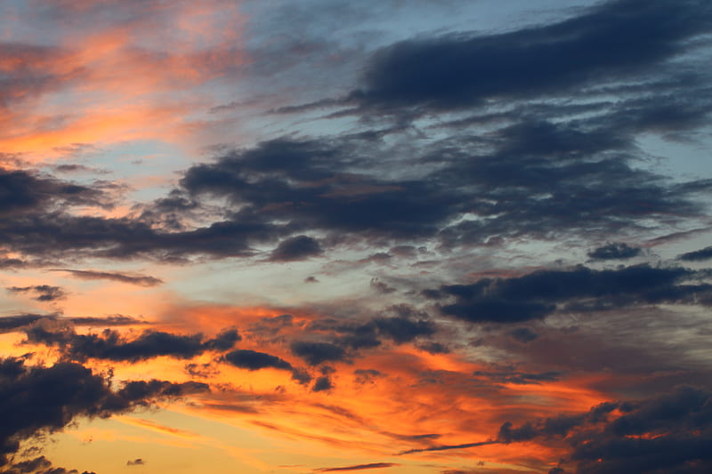 sky, cloud, sunset, evening, HD wallpaper