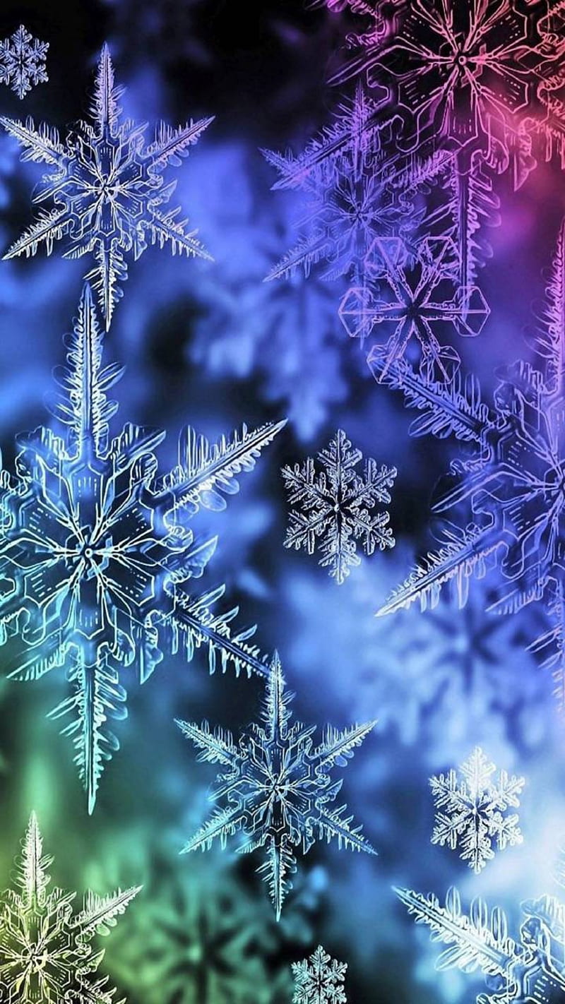 Snowflakes, snow, winter, HD phone wallpaper