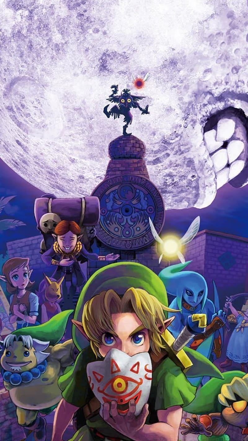 Zelda Majoras Mask, 3ds, majoras mask, nintendo, video games, zelda, HD phone wallpaper