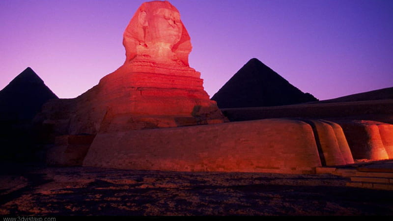 Sphinx at Sunset, Pyramids, Sphinx, Sunset, Egypt, HD wallpaper