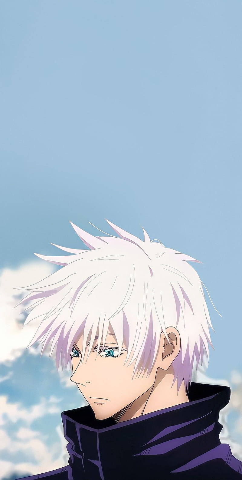 Anime Jujutsu Kaisen Blue Eyes Boy Satoru Gojo White Hair HD wallpaper   Peakpx