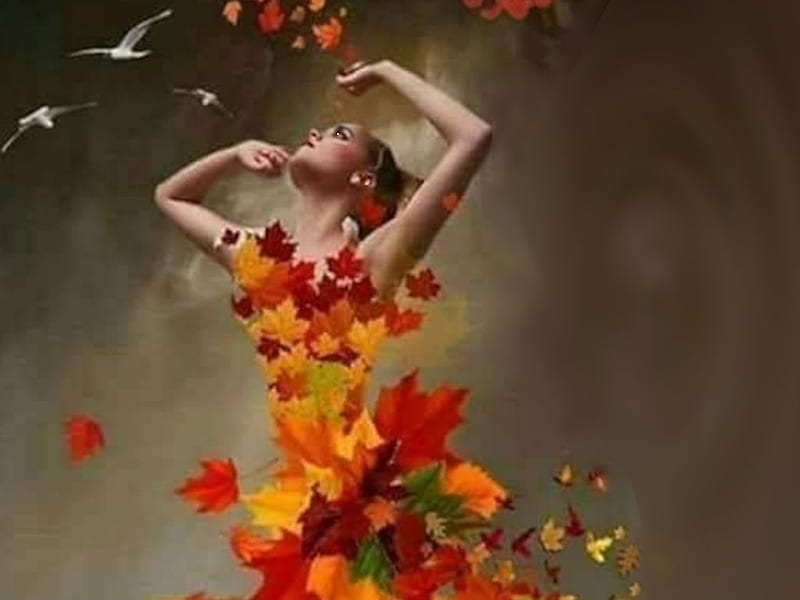 Ethereal Autumn, Twitter, surreal creative art, the WOW factor, etheral women, women are special, womens wardrobe, female trendsetters, album, HD wallpaper