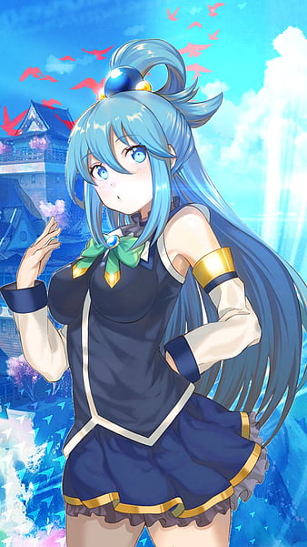 Konosuba - Aqua, anime, aqua, girl, goddess, konosuba water, waves