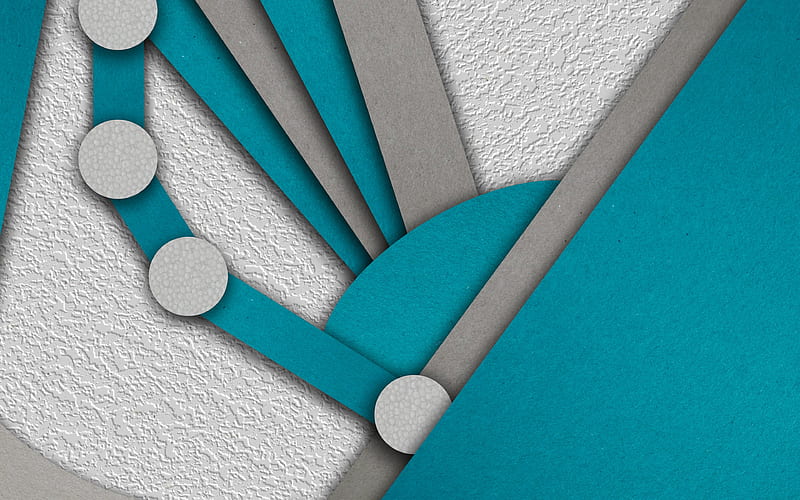 gray blue abstraction, material design, circles, geometric background, HD wallpaper