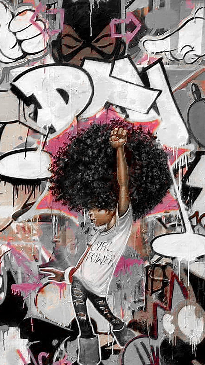 Girl power , awesome, girly, graffiti, strength, HD phone wallpaper