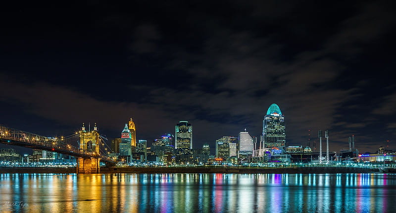 Of Cincinnati Skyline At Night (Not The Chili) • R Cincinnati. Cincinnati Skyline, Skyline, Detroit Skyline, HD wallpaper