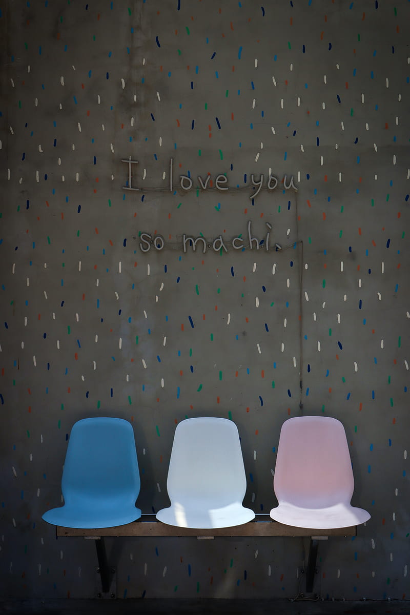 love, words, phrase, seat, wall, HD phone wallpaper