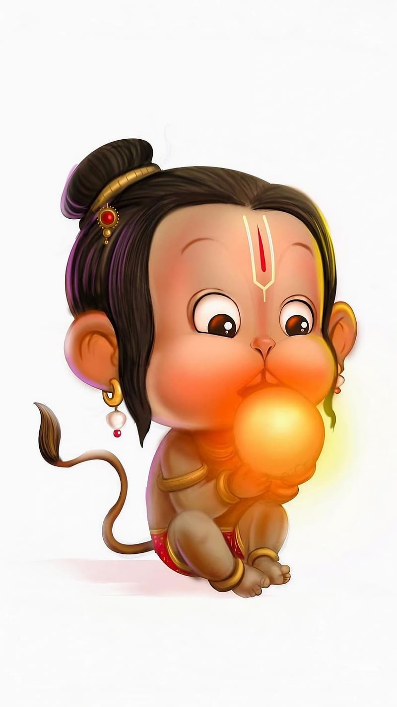 Hanuman God , Baby Lord Hanuman Holding Sun, god, bajrangbali, HD phone wallpaper