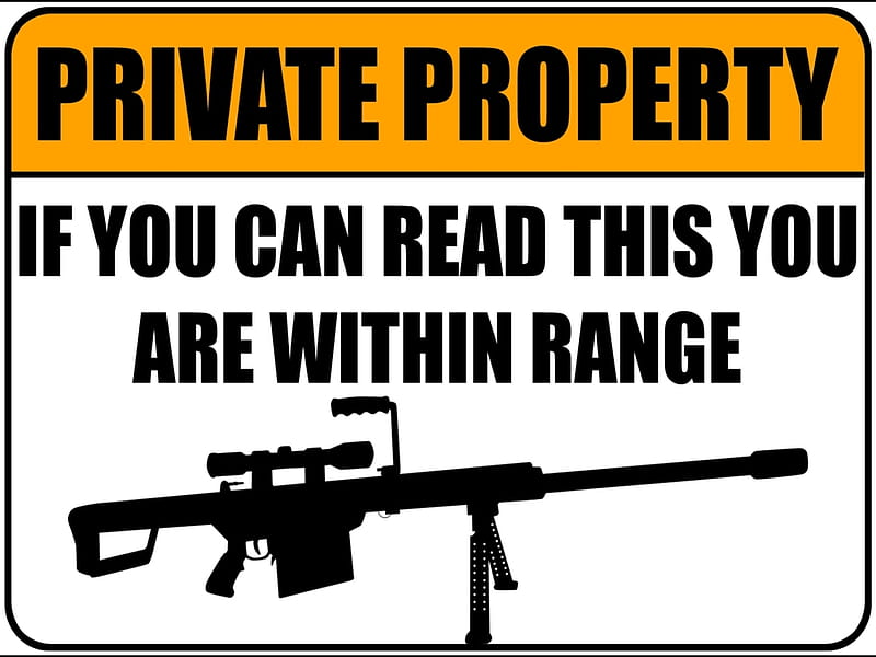 Private property, private, gun, people, property, HD wallpaper