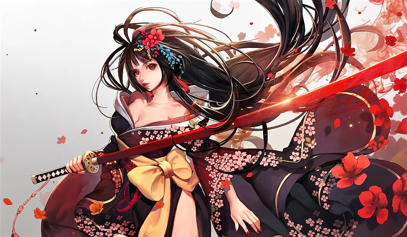anime warrior girl wallpaper