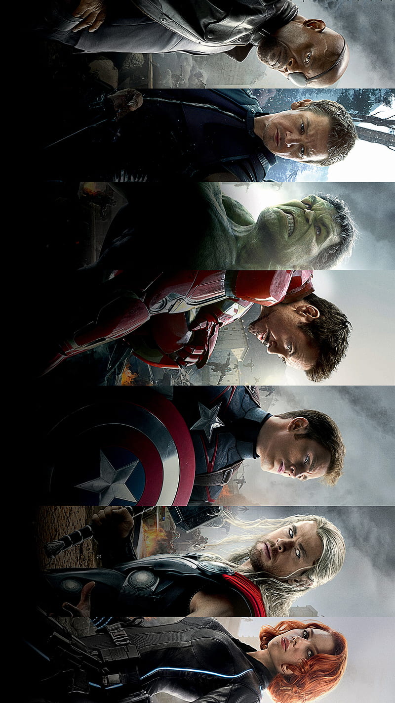 avengers 2, america, black, captain, hulk, iron, movie, silverbull, thor, widow, HD phone wallpaper