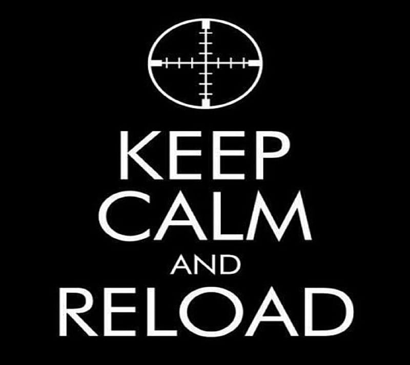 Keep Calm, gun, reload, HD wallpaper