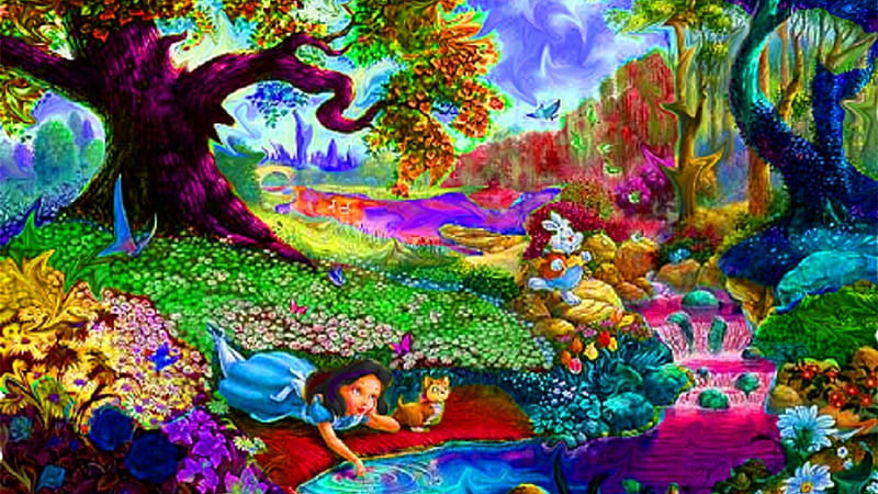 Alice In Wonderland Trippy, HD wallpaper