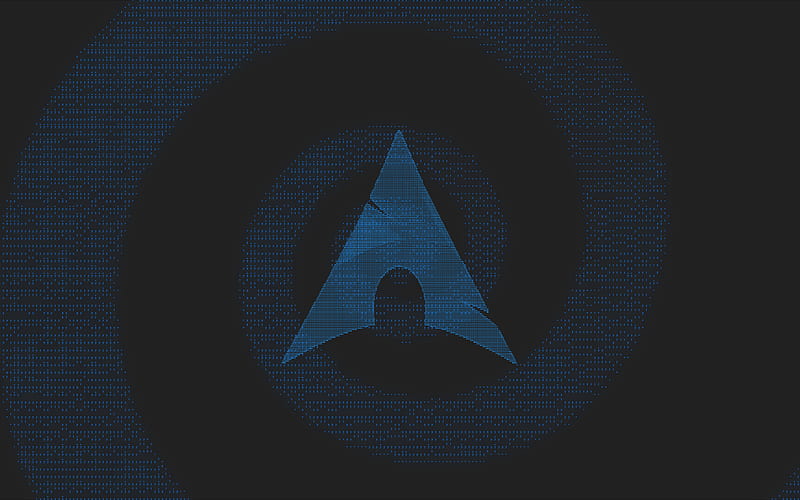 Arch Linux logo, minimal, creative, Linux, HD wallpaper