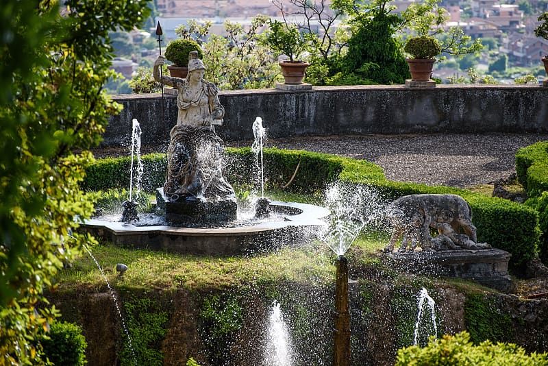 Italy, Fountain, , Villa D'este, Tivoli, HD wallpaper