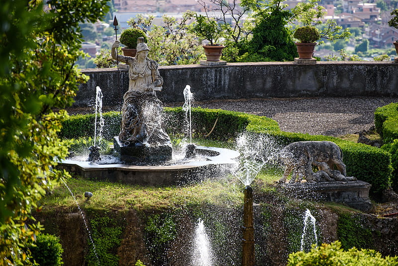 Man Made, Fountain, Italy, Tivoli, Villa d'este, HD wallpaper