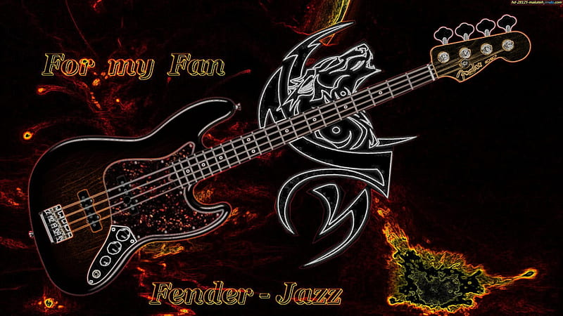 Fender Jazz 2 Music, Fender, Abstract, Jazz, HD wallpaper