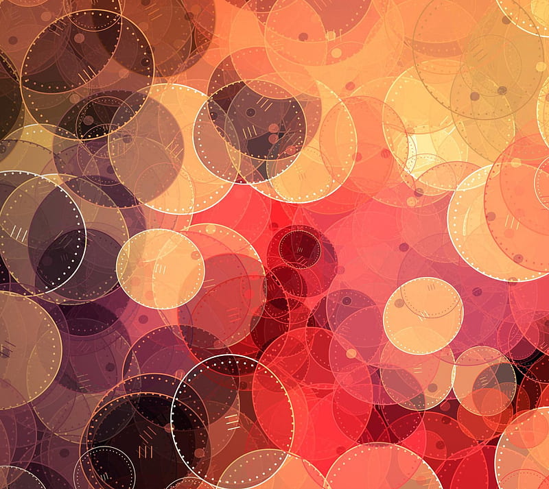 Circle oval red, abstract, circle oval red yellow, HD wallpaper