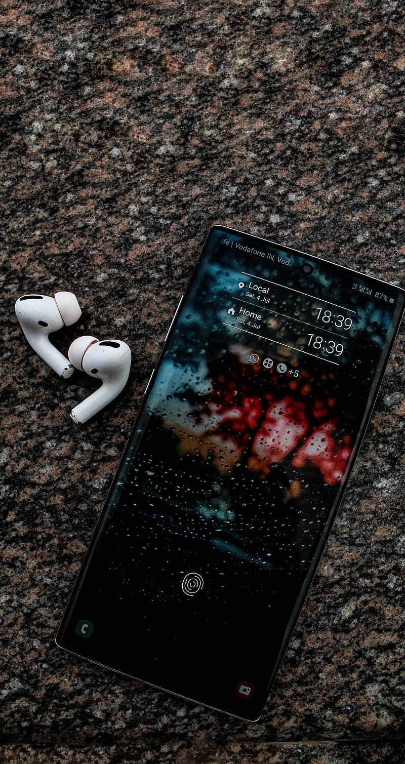 Aesthetic, airpods, apple, aqua, earphones, mobile, real, scripture, stone, technology, ultra, HD phone wallpaper