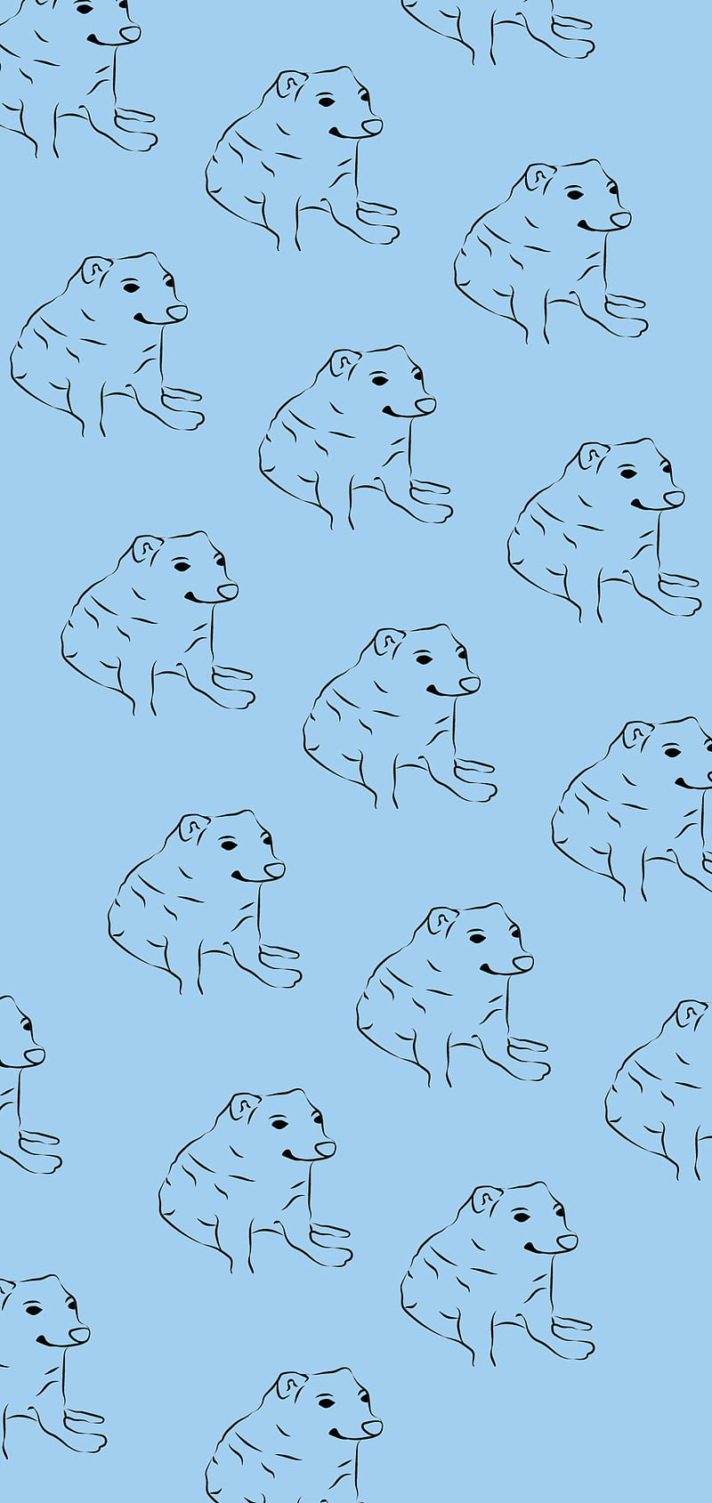 Cheems - Blue, animals, blue, dibujo, divertido, dog, simple, HD phone wallpaper