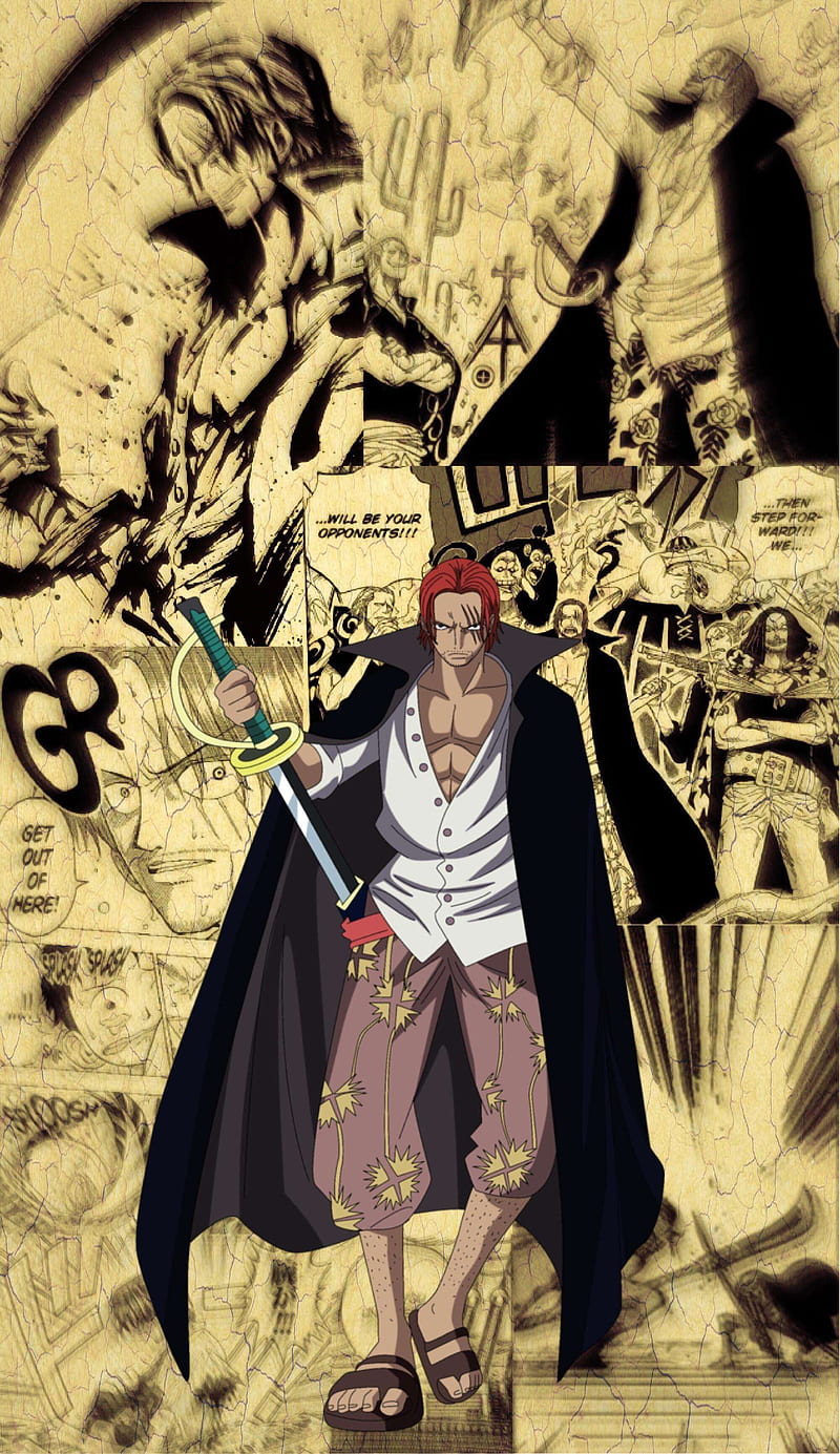 Shanks , pirates, one piece, anime, HD phone wallpaper