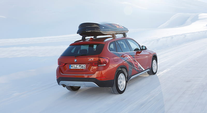 2013 BMW X1 Edition Powder Ride on Snow - Rear , car, HD wallpaper