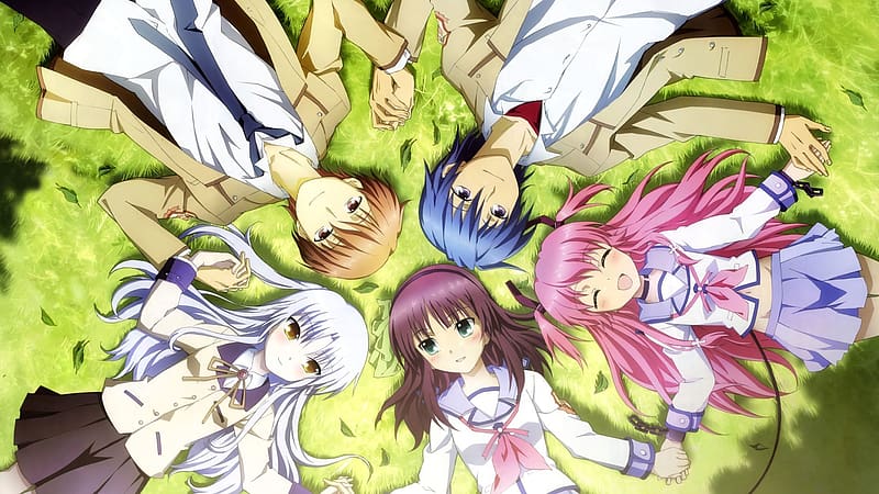 Anime, Yui (Angel Beats!), Angel Beats!, Yuri Nakamura, Kanade Tachibana, Hinata Hideki, Yuzuru Otonashi, HD wallpaper