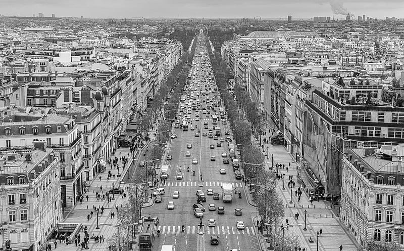 The Avenue des Champs Elysees Black and White Ultra, Vintage, Paris, Avenue, France, Place, iledefrance, hochefriedland, triomphe, champselysees, arcdutriomphe, champs, concorde, elysees, placedelaconcorde, theavenuedeschampselysees, HD wallpaper