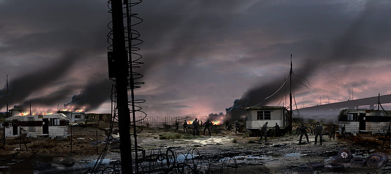 Zombie World, left 4 dead video game, concept art, horror, left 4 dead 2, wide, adventure, zombie, dark, left four dead, left for dead, dual screen, HD wallpaper