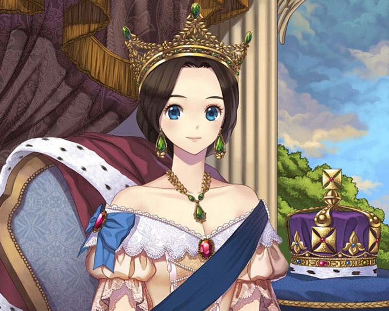 Anime queen girl with silver diamond crown on Craiyon-demhanvico.com.vn
