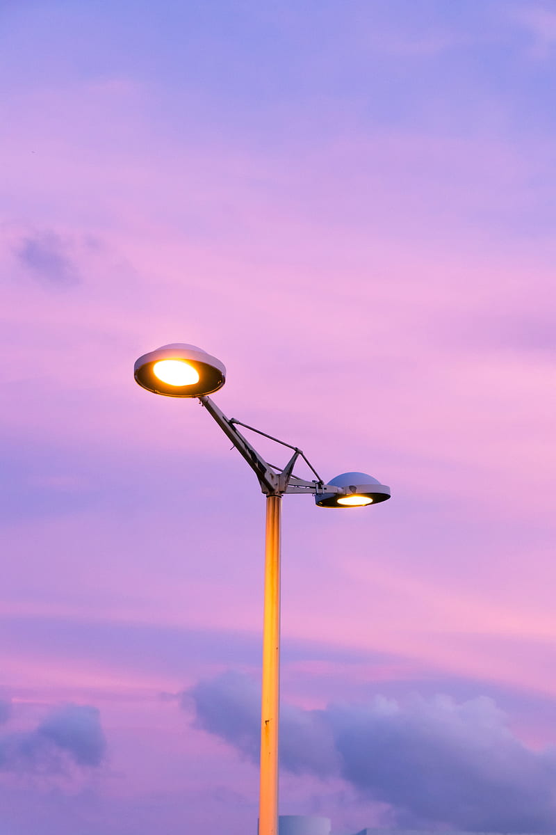 lamppost, lantern, bulbs, light, lighting, HD phone wallpaper