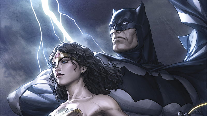 Bat Man And Wonder Woman, batman, wonder-woman, superheroes, artwork, artist, artstation, HD wallpaper