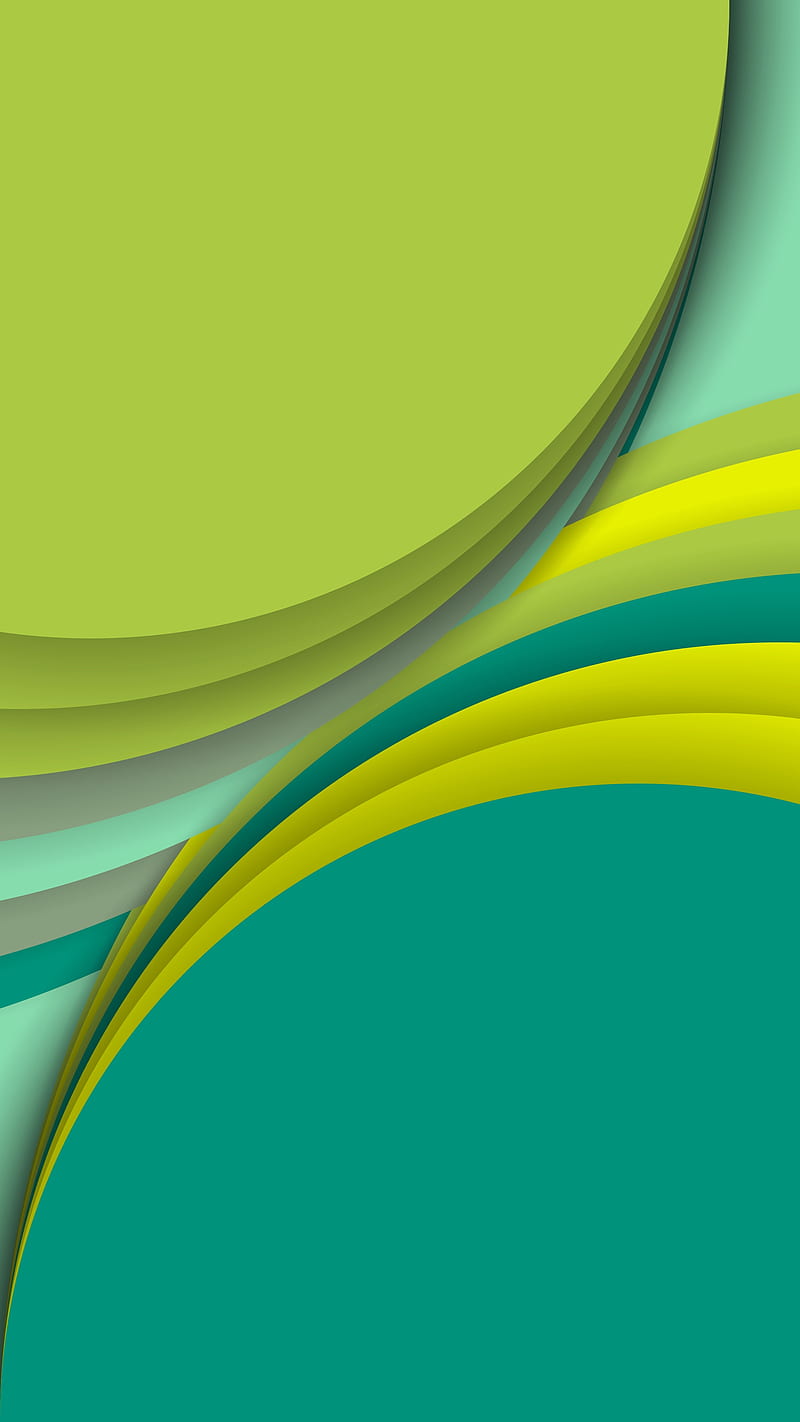 Green layers, abstract, blue, circles, colors, green, layers, lime, patterns, shades, shadow, HD phone wallpaper