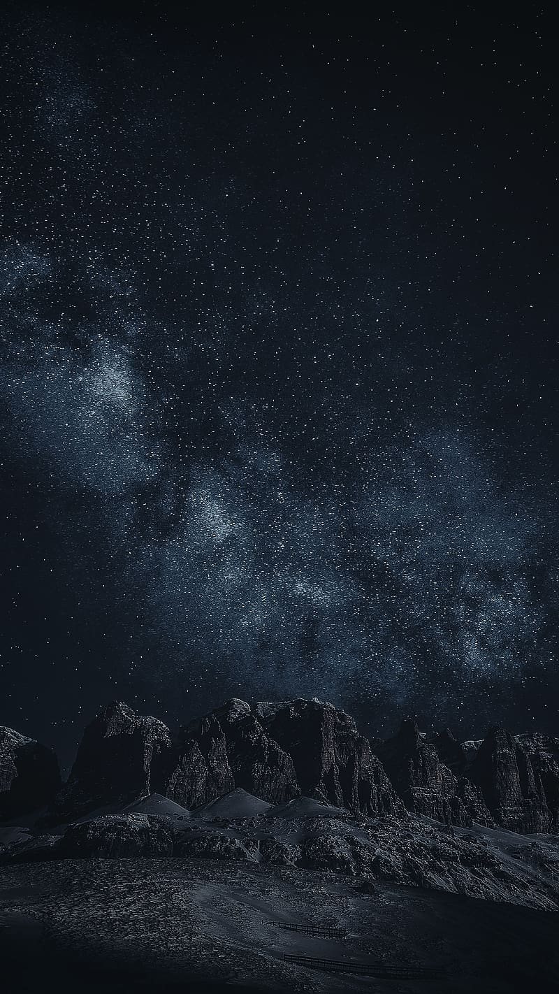 Iphone Ka, Stars, mountains, HD phone wallpaper