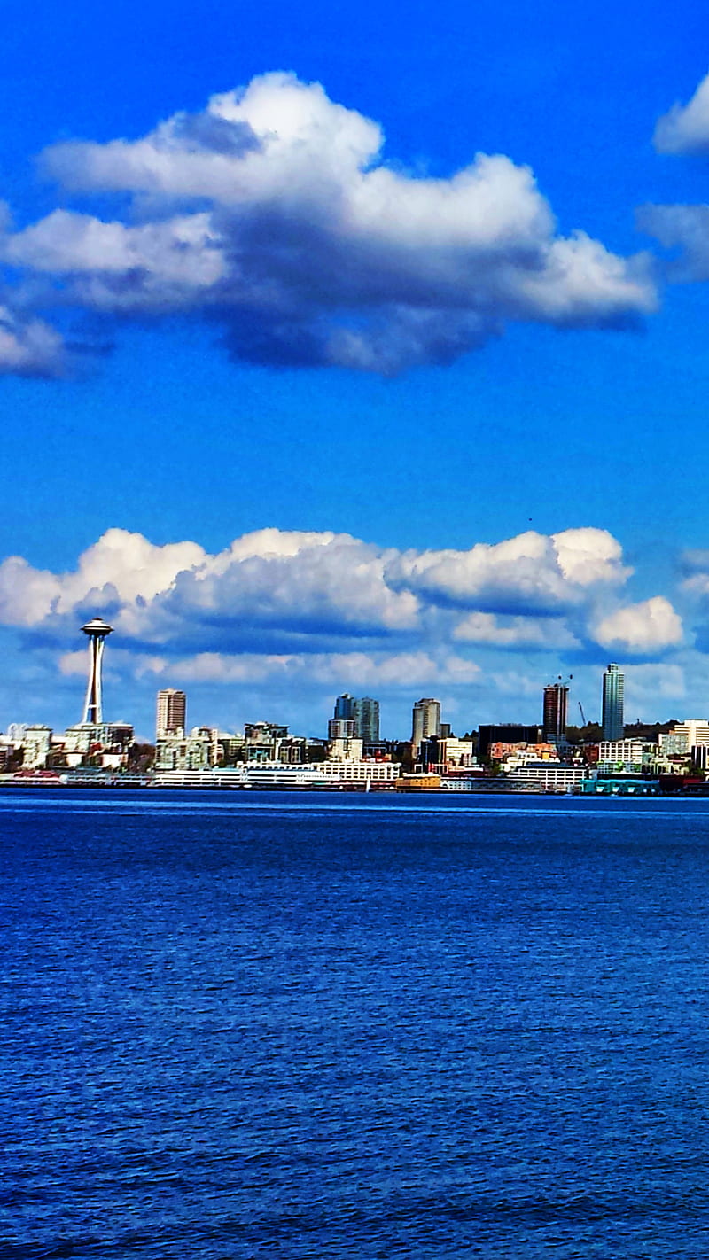 Seattle, city, water, HD phone wallpaper