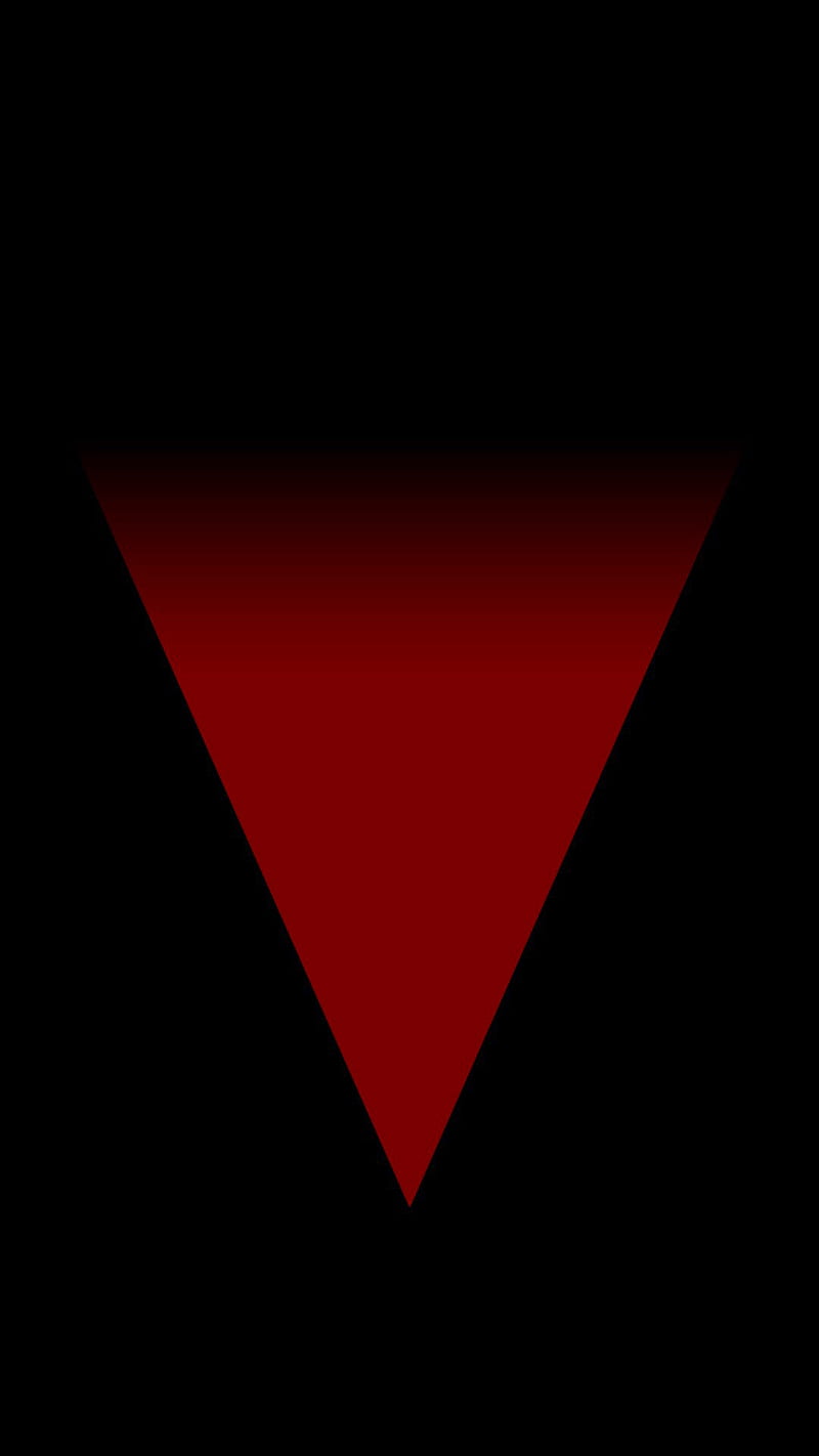 Fading Red Triangle, material, geometric, black and red, red and black, dark, clean, modern, fade, HD phone wallpaper