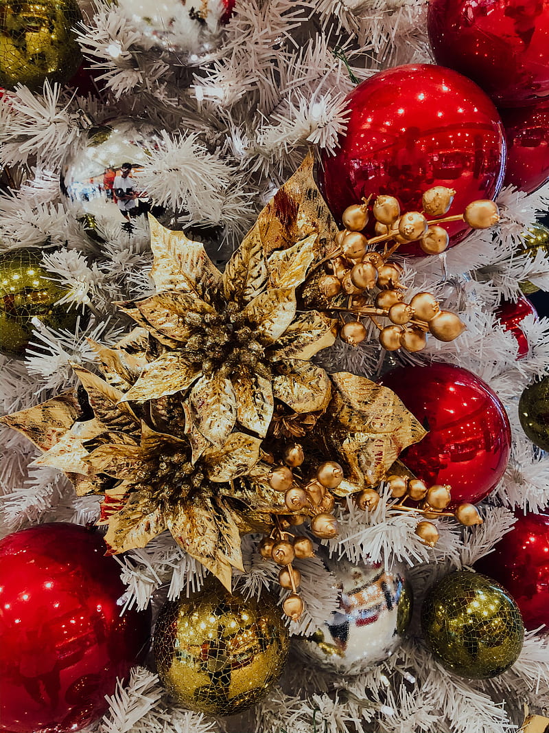 tree, new year, christmas, decoration, balls, HD phone wallpaper