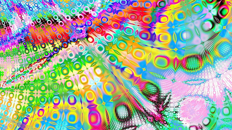 Colorful Trippy Boho Oval Design Boho, HD wallpaper