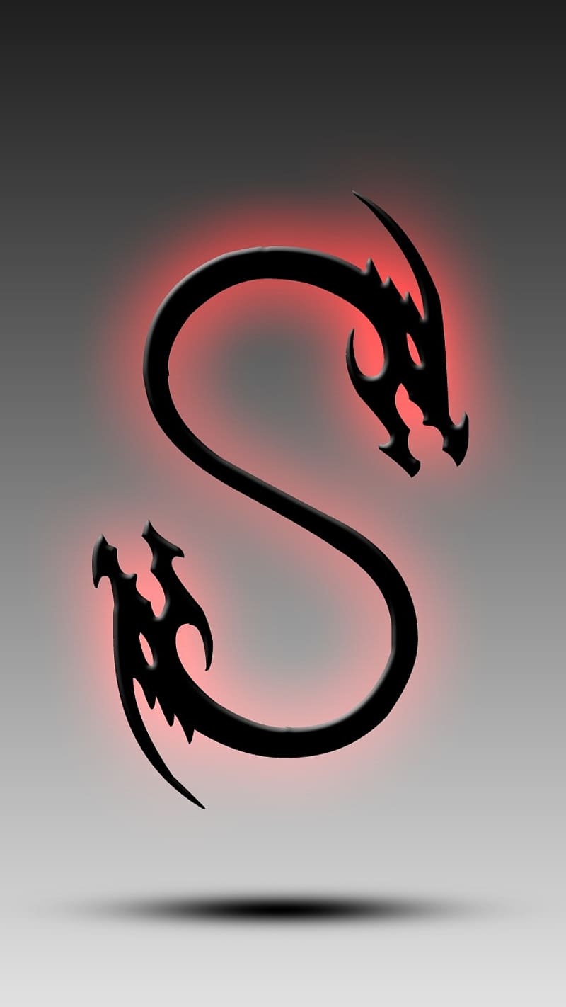 S Name Wala, Dragon Design, alphabet, HD phone wallpaper