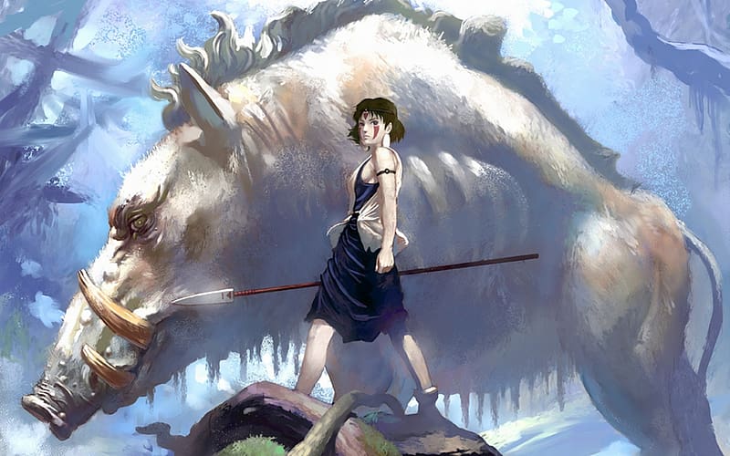 Anime, Warrior, Princess Mononoke, HD wallpaper
