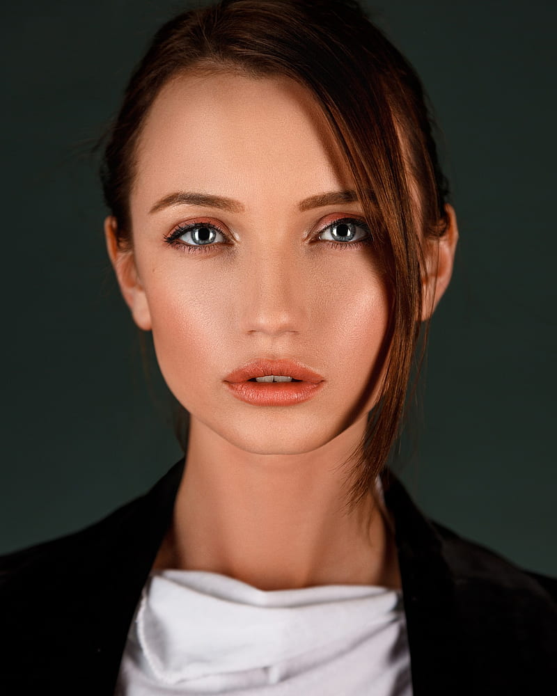 Alexey Polskiy, women, model, face, portrait, frontal view, HD phone wallpaper