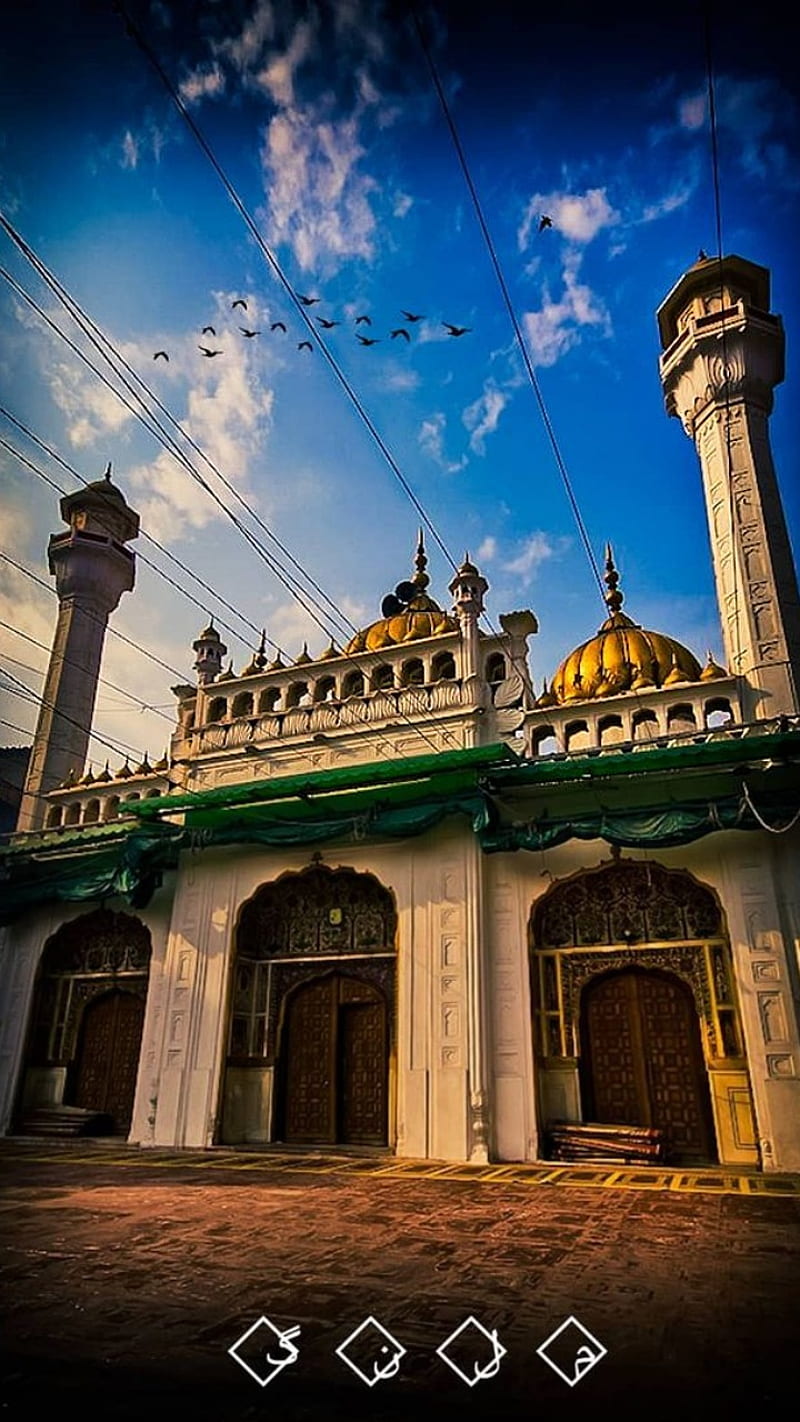 The Sunheri mosque, cloud, sky, Androon, LAHORE, masjid, HD phone wallpaper
